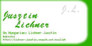 jusztin lichner business card